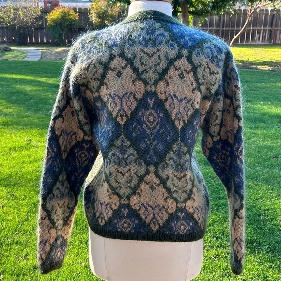 Equorian Heritage Rare 70s Vintage Button Down Cardigan Sweater | Size Medium - Picture 4 of 9